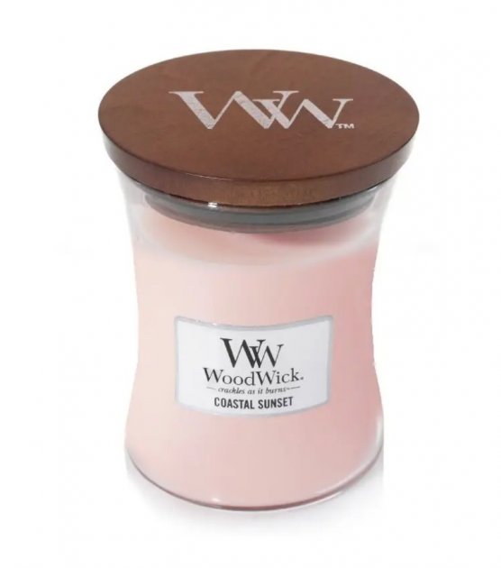 Ароматична свічка з ароматом цитрусових, кокоса і ванілі Woodwick Medium Coastal Sunset 275 г Ароматична свічка з ароматом цитрусових, кокоса і ванілі Woodwick Medium Coastal Sunset 275 г